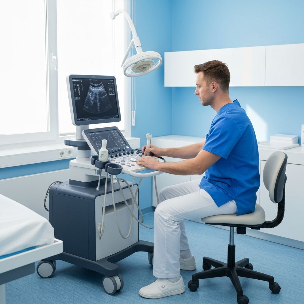 Equipamento de ultrassonografia moderno